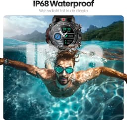Phreeze Smartwatch Rond - Smartwatch Dames & Heren - Groot Scherm - Met Belfunctie - Hartslagmeter - Stappenteller - Geschikt voor iOS & Android - Zwart — thumbnail 7