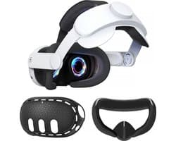 YONO Elite Strap Set geschikt voor Meta Quest 3 - Hoofdband Case met Covers - Oculus Hoofdkussen Cover VR Bril - Accessoires