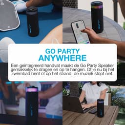 JLab Go Bluetooth Speaker Draadloos - Draagbare Muziekbox - 16 uur Batterijduur - 10 Watt - Bass Boost - IPX6 Waterproof - Multipairing - Instelbare Party Lights - App Equalizer - Zwart — thumbnail 11