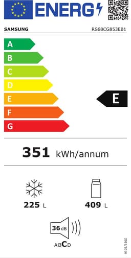 Samsung RS68CG853EB1 - Amerikaanse koelkast - Vrijstaand 634 l E Antraciet — thumbnail 2