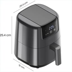 SCH® Mini airfryer - Airfryer - Airfryer klein - Grijs - ‎22cm x 26cm x 25cm — thumbnail 2