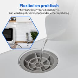 Lexium Mini Vaatwasser - Vrijstaande vaatwasser - Campingvaatwasser - Afwas - Afwasmachine - Vaatwasser - Handig - Makkelijk voor op de camping of thuis. — thumbnail 5