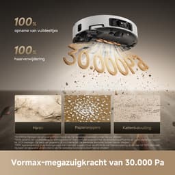 Dreame Matrix10 Ultra White – Robotstofzuiger én dweil met automatische dweilwissel – 30.000 Pa zuigkracht – 100°C zelfreinigend systeem – Voor tapijt, harde vloeren en drempels — thumbnail 11