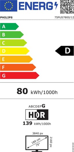 Philips 75PUS7800/12 - 75 inch - 4K QLED - 2025 — thumbnail 2