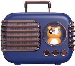JeiibrZui Bluetooth Luidspreker - Draagbare Mini Speaker - Waterdicht 400 mAh Batterij 5 Uur Speelduur - 1 stuks - Retro Design Blauw — thumbnail 1