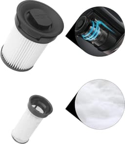 3 stuks Stofzuiger filter - met krabber - Geschikt voor Miele TriFlex HX1 filterpatroon - 83*112*44mm - wasbare stofzuiger filters - stofzuiger accessoires — thumbnail 8