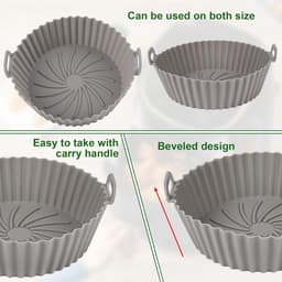 Sander Shop Siliconen vorm Heteluchtfriteuse, accessoire voor Philips Dual Basket Airfryer 3000-serie 6L/3L, heteluchtfriteuse, siliconen vorm, airfryer-accessoires voor Philips Airfryer 3000 Dual Basket, — thumbnail 2