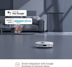 EZVIZ RE4 Plus - Robotstofzuiger met Dweilfunctie, 4000Pa Zuigkracht, Automatisch Leegstation, Navigatie & Obstakelvermijding - Compatibel met Google Assistant & Alexa - Zwart — thumbnail 4