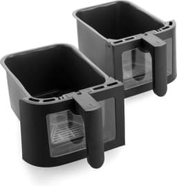 GreenPan - Bistro dubbele airfryer - 4L+4L - 9 programma's - Digitaal Led Display - Automatisch Uitschakelen - zwart - PFAS-vrij — thumbnail 5