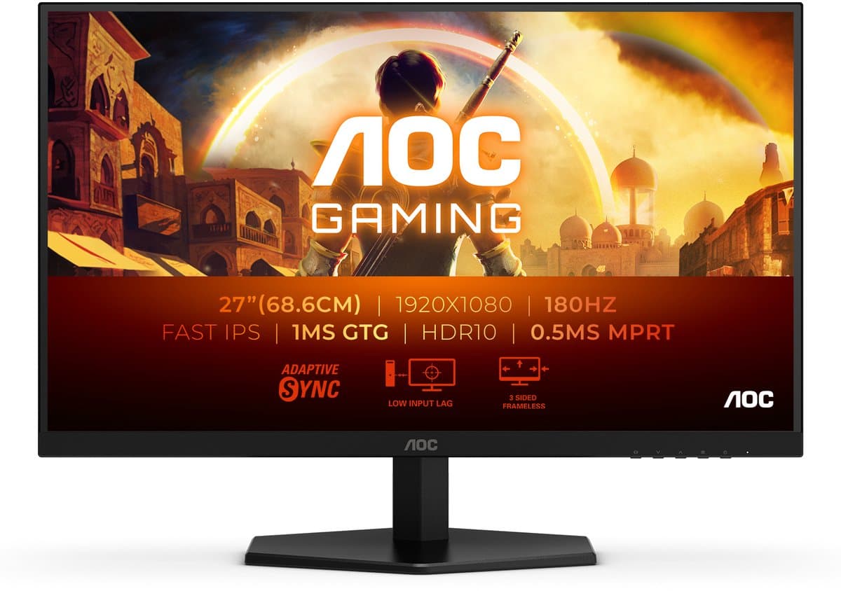 AOC G4 27G42E - Full HD Fast IPS Gaming Monitor - 180hz - 27 inch — afbeelding 1