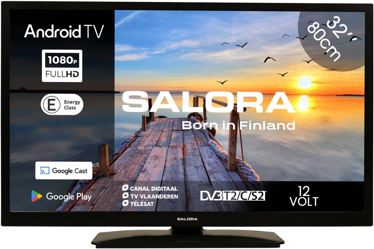 Salora MOBILE32TV - 32 Inch tv - Smart TV - 12 volt stekker — afbeelding 1