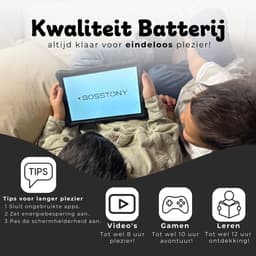 Bosstony Snelle Kids Tablet 10 inch - Ouderlijk Toezicht - 6000mAh Batterij - Android 13 - Incl Beschermpakket - Kindertablet vanaf 3 jaar — thumbnail 4