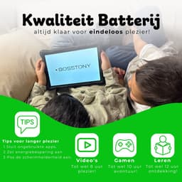 Bosstony Snelle Kids Tablet 10 inch - Ouderlijk Toezicht - 6000mAh Batterij - Android 13 - Incl Beschermpakket - Kindertablet vanaf 3 jaar — thumbnail 7