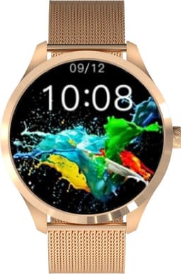 Belesy® Q9 Pro - Smartwatch Dames - Smartwatch Heren - Android - IOS - Horloge - 1.28 inch - Kleurenscherm - Stappenteller - Bloeddruk - Hartslag - 75+ Wijzerplaten - Sporten - Staal - Roségoud - Kerstcadeau — thumbnail 14