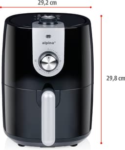 alpina Airfryer 2L - Hetelucht Friteuse - 80 tot 200°C - 900W — thumbnail 2