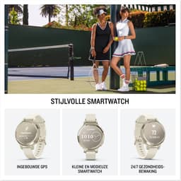 Garmin Lily 2 Active - Smartwatch - 35 mm - Zilverkleurig met een Purple Jasmine Siliconen Bandje — thumbnail 9