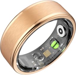 Kuno Smart Ring - Slimme ring - Smart Wearable - Health Ring - Slaap Tracker - Hartslagmeter - Stappenteller - Fitness en Activiteiten Tracker - Calorieen Bijhouden - Geen Abbonement - Waterdicht - voor Mannen en Vrouwen - Goud - Maat #9 — thumbnail 3