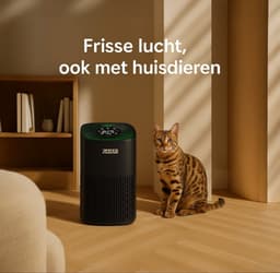 Luchtreiniger / Air Purifier met APP en 2x HEPA 13 filter + koolstoffilter - Werkt tegen huisstofmijt, hooikoorts, allergie, stof, - 210 m³/u - Zedar L600 — thumbnail 2