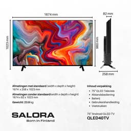 Salora 75QLED320 - tv 75 inch - 4K tv - Qled tv - 75 inch tv - 4K Ultra HD Smart TV - 2025 — thumbnail 6