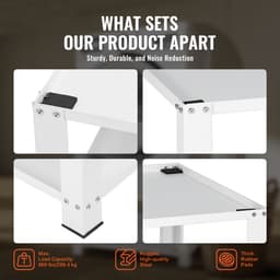 Wasmachine Sokkel, 71 X 71 X 41 Cm - Tot 299 Kg Draagvermogen - Stalen Constructie - Universele Pasvorm — thumbnail 3