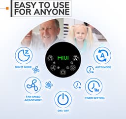 MIUI - Luchtreiniger - Luchtkwaliteit indicator - Luchtfilter - HEPA filter - 150m³/h — thumbnail 13