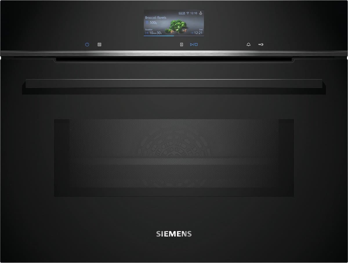 Siemens CM736GAB1 - iQ700 - Compacte inbouw bakoven met magnetron - 60cm x 45cm - varioSpeed: bereid de meest voortreffelijke gerechten tot wel 50% sneller - Home connect - Makkelijker schoon dankzij de gecoate achterwand — afbeelding 1