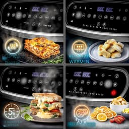AF34 BK Set Airfryer met 1 grote lade van 10L en 2 kleine lades van 5L inbegrepen 10 Voorgeprogrammeerde Kookprogramma's Zonder olie Sync Cook en Sync Finish functies — thumbnail 6