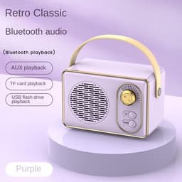 Hoogwaardige Retro Bluetooth speake - Bluetooth speaker - met Ultra Lange Batterijduur - Groente — thumbnail 4