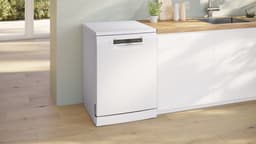 Bosch SMS4EVW08E - Serie 4 - Vaatwasser - Vrijstaande vaatwasser - 60 cm - Wit - Energielabel B - Home Connect - Efficient Dry: verbeterde droogprestaties door de automatisch geopende deur — thumbnail 6