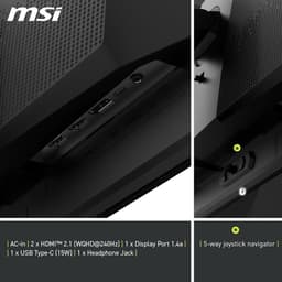 MSI MAG 271QPX QD-OLED E2 - QHD Gaming Monitor - 27 Inch - 240Hz - USB-C PD 15W — thumbnail 7