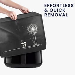 kwmobile heteluchtfriteuse beschermhoes geschikt voor Philips Essential Airfryer XL - Kunststof hoes voor friteuse - Paardenbloemen Liefde design — thumbnail 3