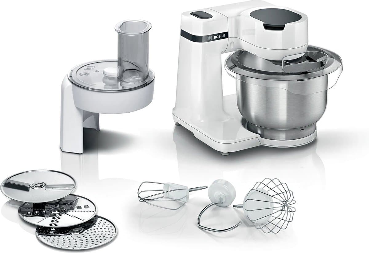 Bosch MUM Serie 2 - MUMS2EW01 - Keukenmachine - 700W - 3,8L - 3 Snijschijven - Wit — afbeelding 1