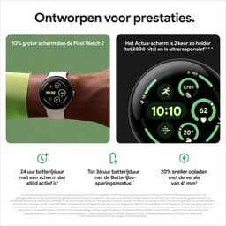 Google Pixel Watch 3 - Smartwatch - 41mm - Zilverkleurig/Roze — thumbnail 9