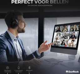 DunRock® Halo koptelefoon met ANC en multipoint - Met DunRock App voor je smartphone - draadloze bluetooth koptelefoon - met filter microfoons — thumbnail 7