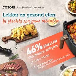 Cosori TurboBlaze – Airfryer XXL – 6L – 9 Programma’s – 30–230°C – Snelle DC Motor — thumbnail 21