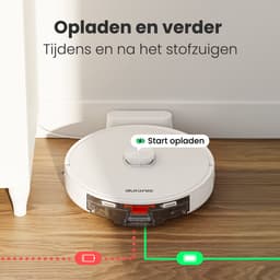 Auronic Robotstofzuiger - Met Dweilfunctie - WiFi en App - Laadstation - Huisdieren - Dweilrobot - Laser Navigatie - Wit — thumbnail 3