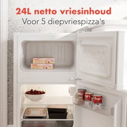 KitchenBrothers Koelkast - 61L Koelvak - 24L Vriesvak - Koelvriescombinatie - Ijskast - Frigo - Vrijstaand - Wit — thumbnail 8