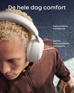 soundcore Space 2 by Anker, Active Noise Cancelling Koptelefoon, Comfortabele Pasvorm, 50H Speeltijd, LDAC Hi-Res Draadloze Audio, Dual Connection, Helderre Gesprekken, Bluetooth 6.1, Nap Mode, Draagdetectie — thumbnail 2