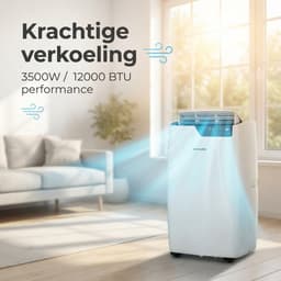 Komodo Frosty+ Mobiele Airco 12000 BTU – 4-in-1 Airconditioner – WiFi App & Afstandsbediening – Airco met Raamafdichtingskit & Afvoerslang – Ontvochtiger & Ventilator — thumbnail 10
