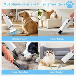 Dierenhaar stofzuiger-Kruimelzuiger - handheld huisdier haar verwijderaar-draadloze stofzuiger voor huisdieren-honden katten haar remover-compact mini stofzuiger-AKS-801-wit — thumbnail 10