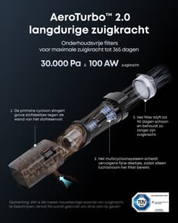 eufy S2 Nieuw 2026 Stofzuiger- en Dweilrobot HydroJet, 30kPa AeroTurbo™ 2.0-Zuigkracht, Vloerreinigingssysteem 2.0, EcoClean™ Elektrolyse, Randreiniging, Haarvrije DuoSpiral™ Borstels, 12-in-1 UniClean™ Station — thumbnail 10