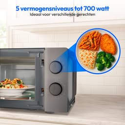 MEDION Compacte magnetron MD12211 (17 L, 700 W, 5 standen, ontdooien, timerfunctie, ruimtebesparend) [MODEL 2025] — thumbnail 2