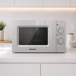 Heinner HMW-MD20MSL Solo Magnetron Vrijstaand 20 Liter - 700W met 5 Vermogensstanden - Ontdooifunctie & Timer 35 Min - Mechanische Bediening - Zilver — thumbnail 8