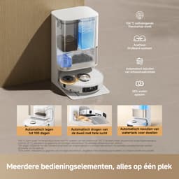 Dreame Robotstofzuiger L50s Pro Ultra - Robotstofzuiger met dweilfunctie - Automatisch Leegstation - 30.000 Pa zuigkracht - Geschikt voor huisdierharen - DryBoard - Wit — thumbnail 5