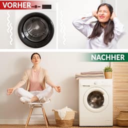 Trillingsdempend Onderstel voor Wasmachine en Droger | Zwarte Rubberen Antislipmat — thumbnail 3