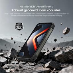 Blackview ROCK 1 Robuuste Smartphone - 24GB RAM - 256GB ROM - Android 16 - 15000mAh - Gemini AI Robuuste Telefoon - 6,56 inch - IP68/IP69K - 4G Dual SIM - NFC - OTG - GPS - Zwart — thumbnail 12