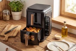 Hyundai Electronics - Dubbele Stack Airfryer - 2×5.2L - 2300W - Digitaal Bedieningspaneel — thumbnail 2