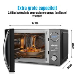 Aura® Heteluchtoven - Oven - Airfryer Oven - Zwart- 28cm x 47cm x 42cm — thumbnail 3