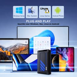 DM 640GB Externe opslag - Draagbare harde schijf - USB 3.2 - Zwart — thumbnail 4