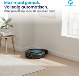 CleanWise Hans Robotstofzuiger met Dweilfunctie & Oplaadstation – Nederlands Product - Dweilrobot – LiDAR Navigatie – 7000 Pa – HEPA 14 Filter – Tapijtherkenning – No-Go Zones – App & Spraakbediening (Google/Alexa) – Voor Huisdierharen — thumbnail 6